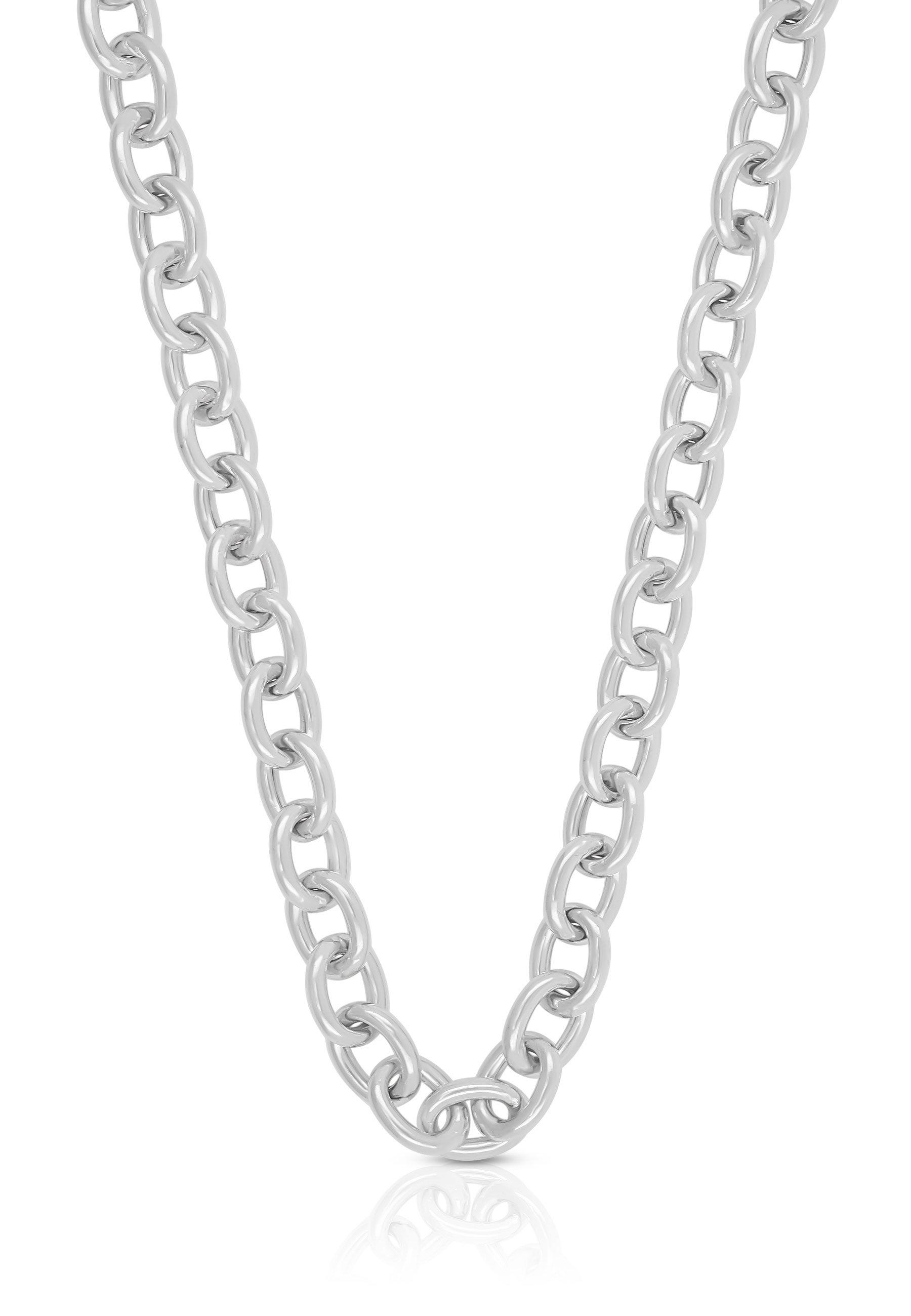 Image of Collier Rundanker Weissgold 750, 6.4mm, 45cm Damen Silber 45cm