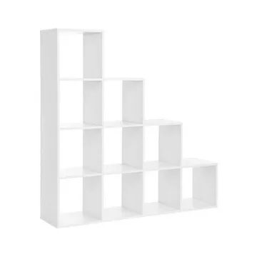 Scaffale Scala 10 scomparti bianco - L129,5 cm