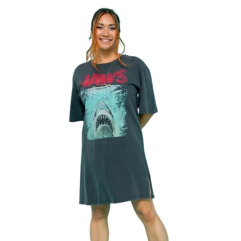 Jaws T-Shirtkleid, Gewaschen  