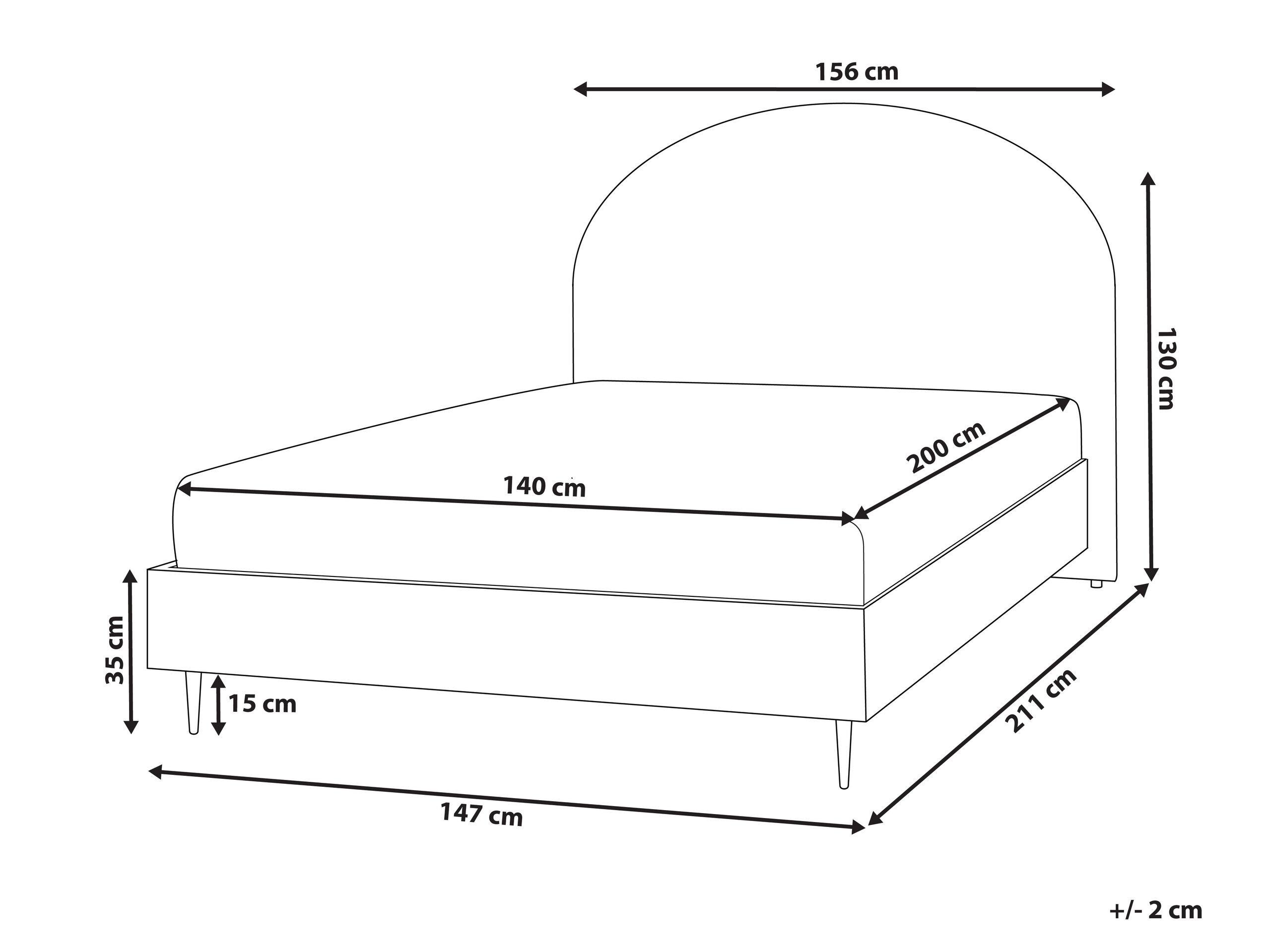 Beliani Letto con rete a doghe en Poliestere Moderno MILLAY  