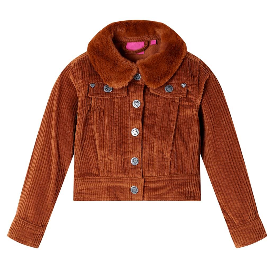 Image of Kinderjacke Baumwolle Unisex Braun 104