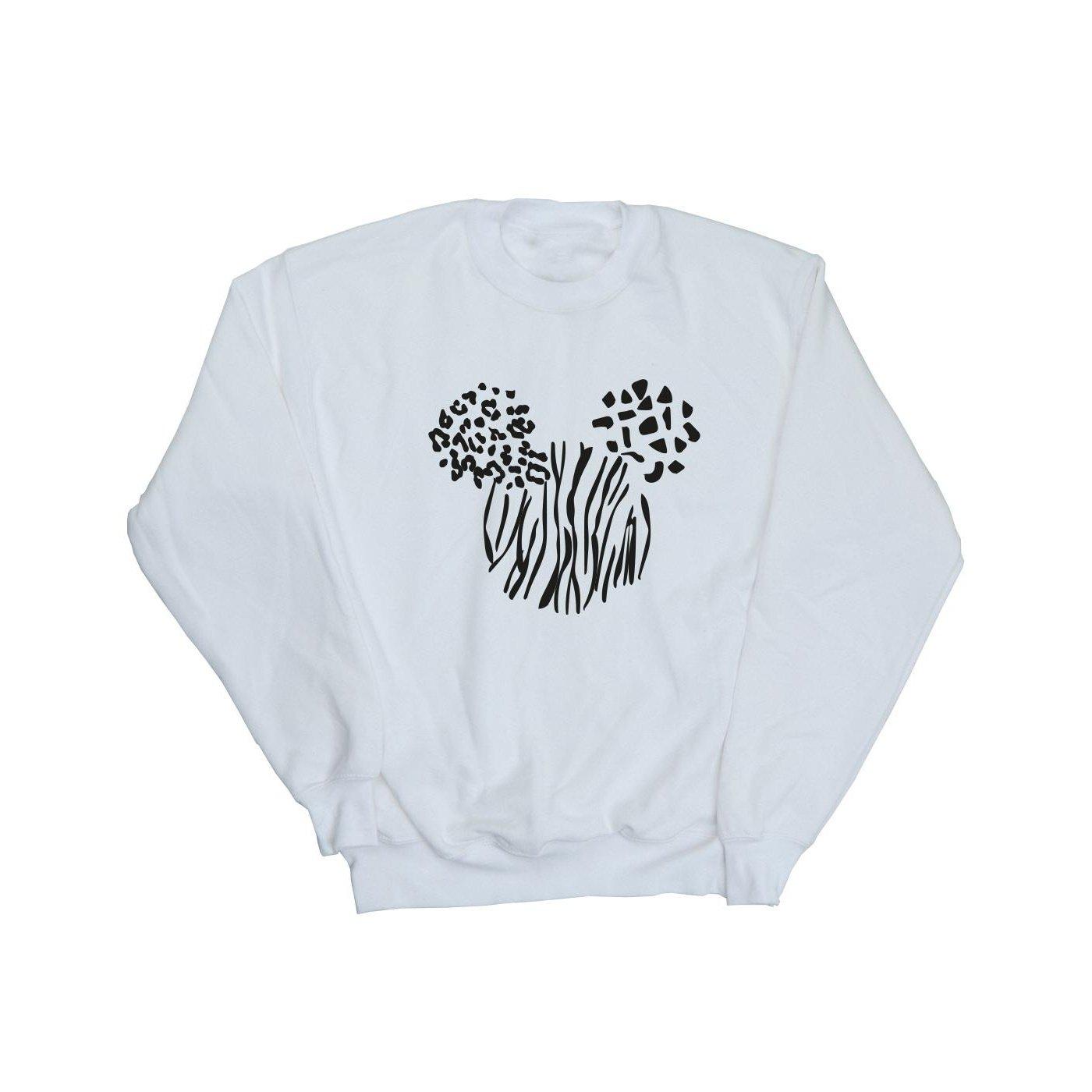 Image of Mickey Mouse Animal Sweatshirt Unisex Weiss 128