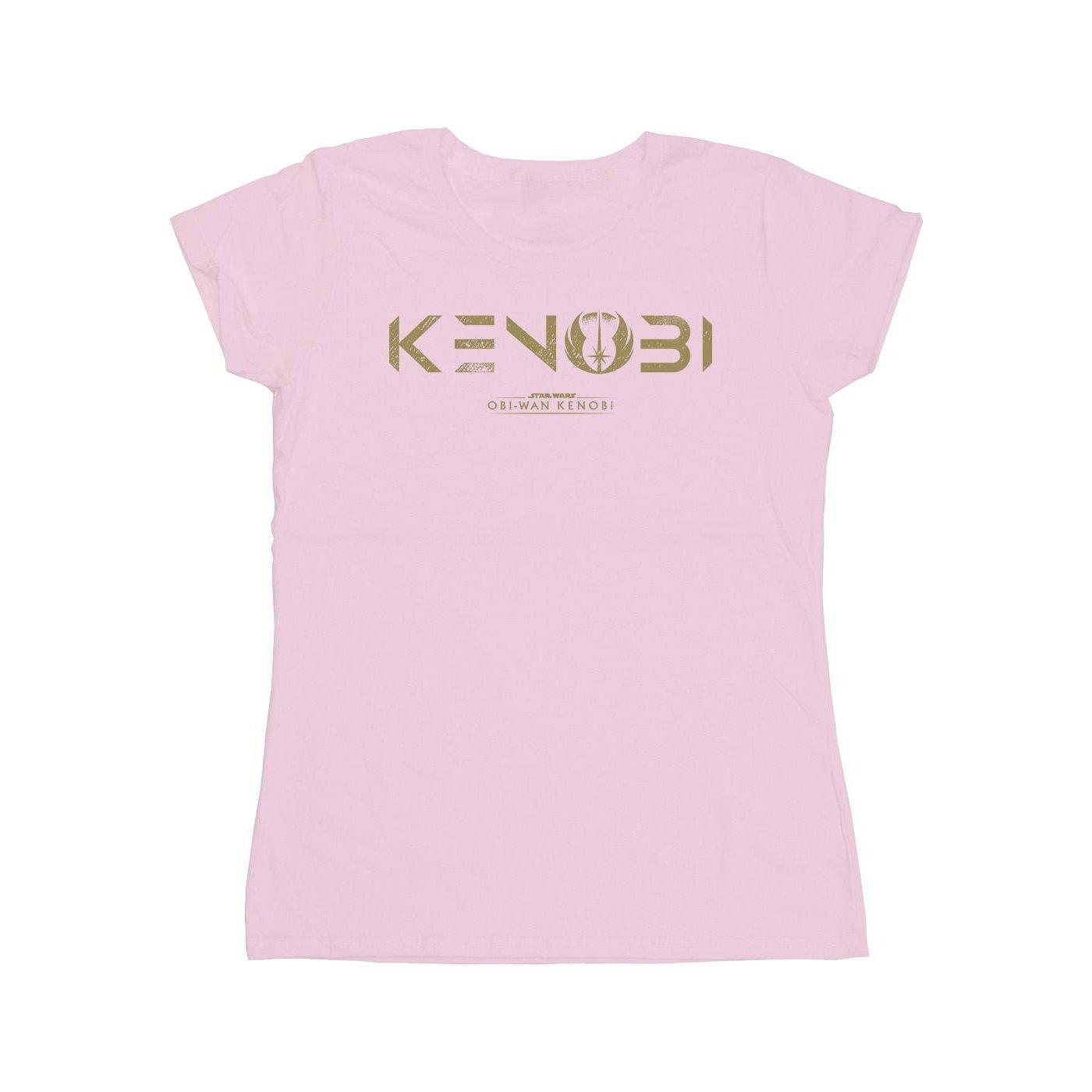 Image of Obiwan Kenobi Logo Tshirt Damen Pink XXL