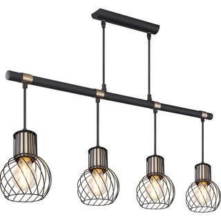 mutoni Lampe suspendue Argusto métal noir mat 4xE27  