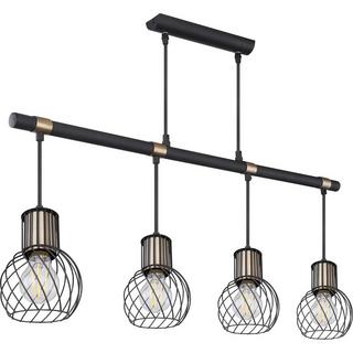 mutoni Lampe suspendue Argusto métal noir mat 4xE27  