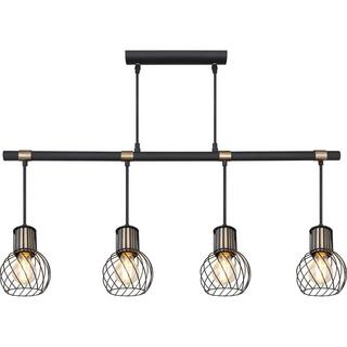 mutoni Lampe suspendue Argusto métal noir mat 4xE27  