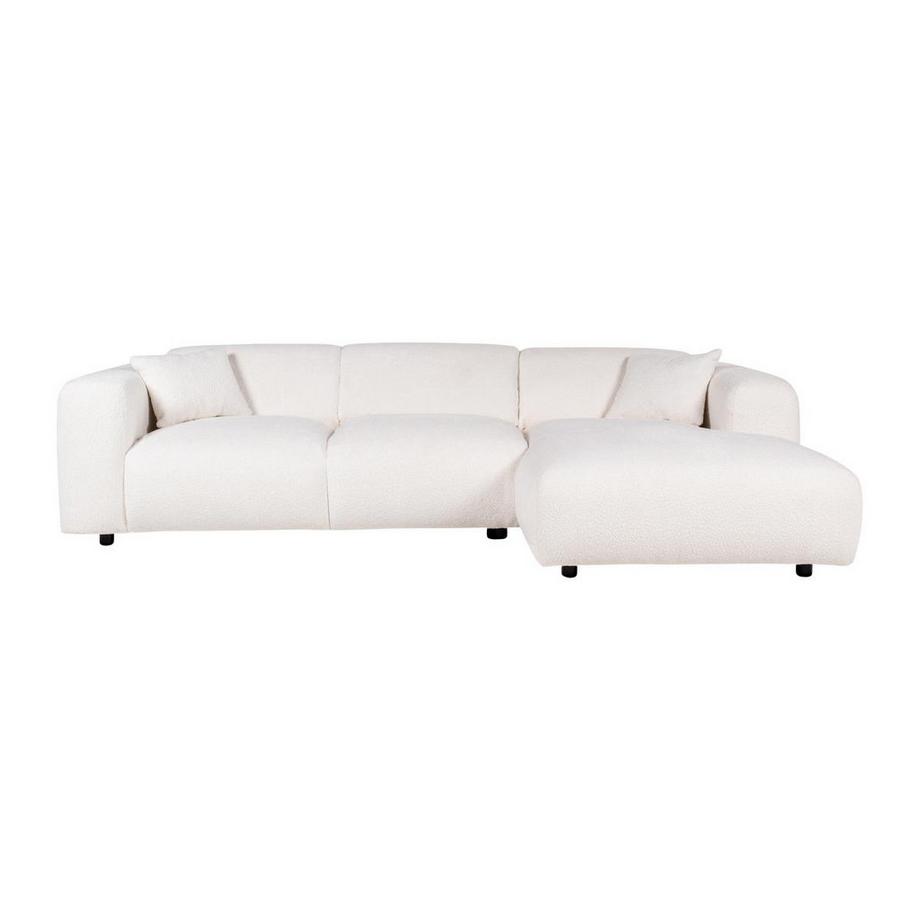 Maison Céphy Großes Ecksofa - Ecke rechts - Bouclé-Stoff - Weiß - POGNI von Maison Céphy  