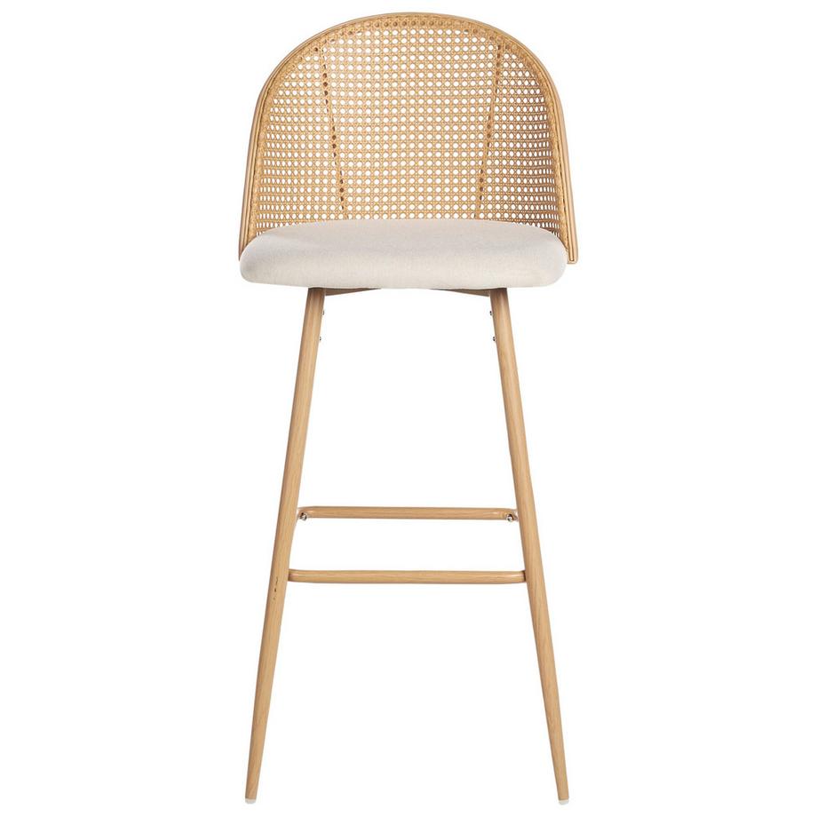 Beliani Lot de 2 chaises de bar en Métal  CORNELL  