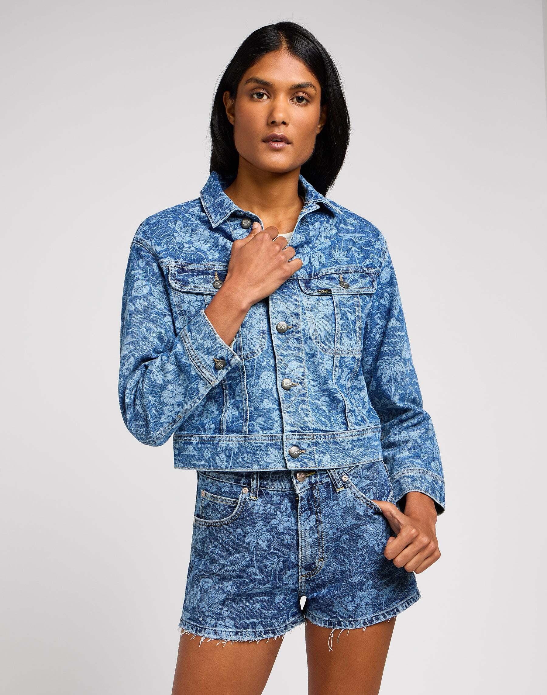 Image of Jacken Cropped Rider Jacket Unisex Blau L