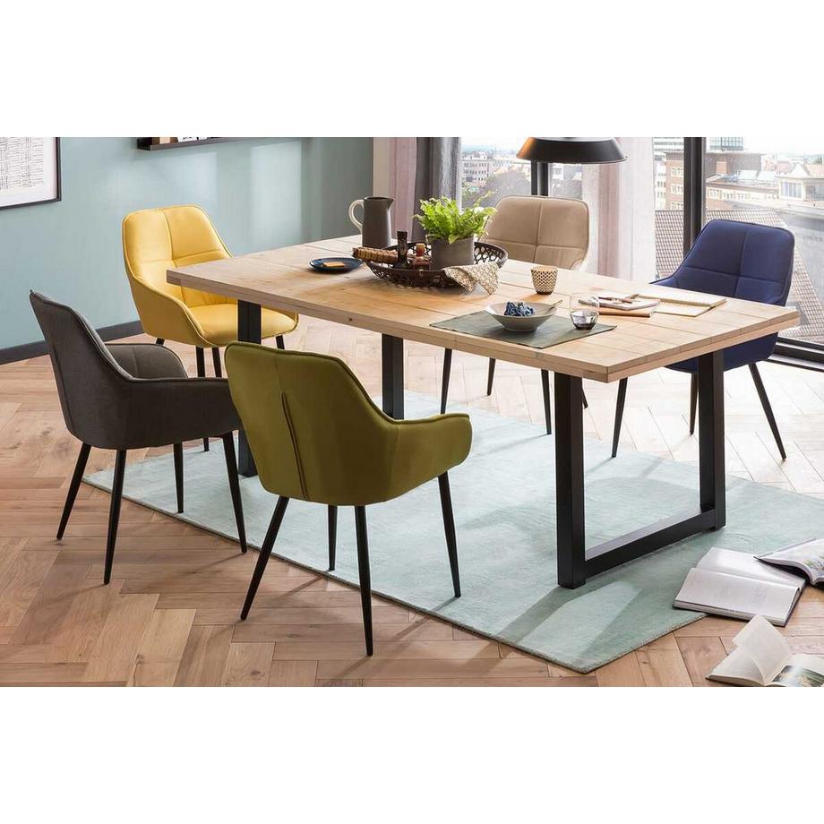 mutoni Tavolo da pranzo Triana mango naturale nero 220x100  