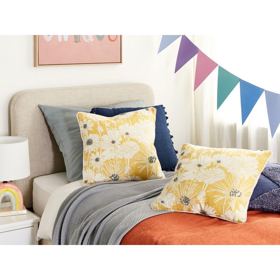 Beliani Dekokissen 2er Set aus Baumwolle Modern SCIRPUS  