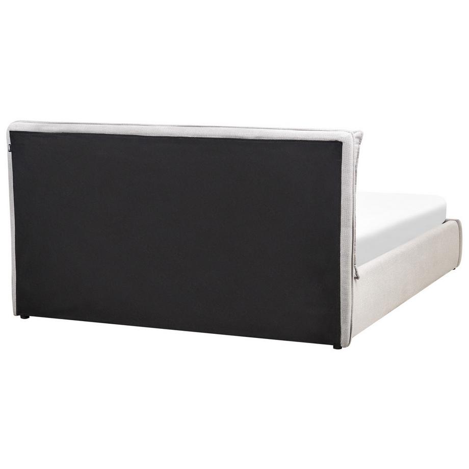 Beliani Lit ottoman en Tissu  BAJONNA  