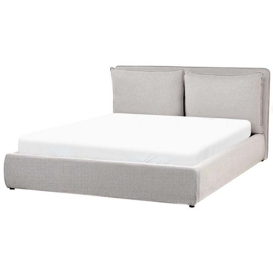 Beliani Lit ottoman en Tissu  BAJONNA  