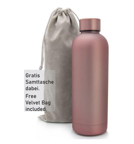 T&N  Edelstahl Trinkflasche (Roségold Matt, 0.5 l) 