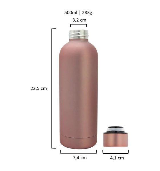 T&N  Edelstahl Trinkflasche (Roségold Matt, 0.5 l) 