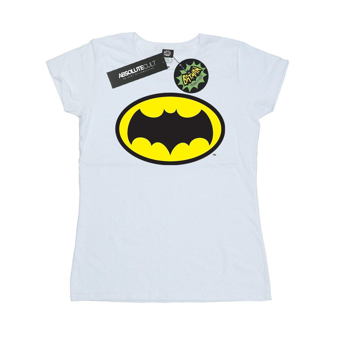 Image of Batman Tv Series Logo Tshirt Damen Weiss L