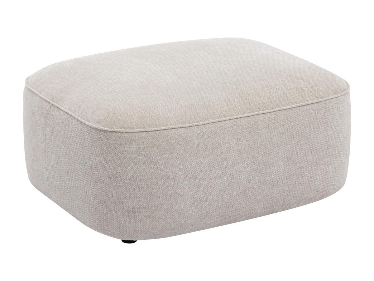 Vente-unique Ecksofa & Hocker - Ecke rechts - Strukturstoff - Beige - POMIANGO  