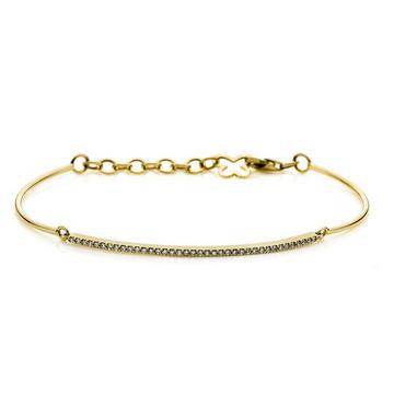 Armband 585/14K Gelbgold Diamant 0.2ct.