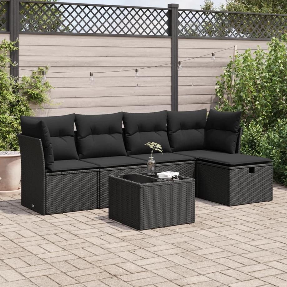 VidaXL set di divani da giardino Polirattan  