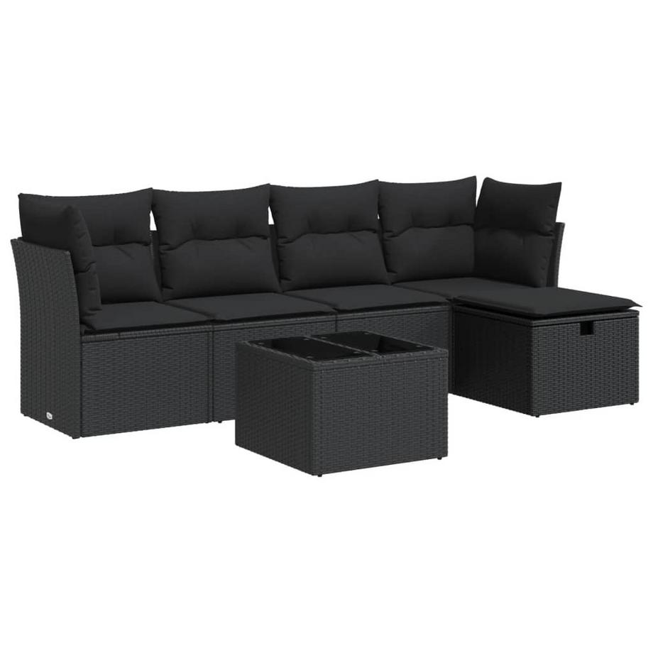 set di divani da giardino Polirattan