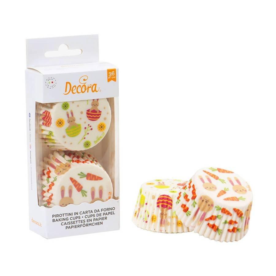 Decora  Cupcake Förmchen Hasen, 36 Stück 