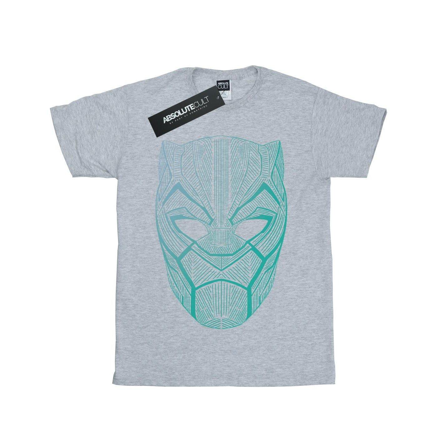 Image of Black Panther Tribal Mask Tshirt Jungen Grau 152-158