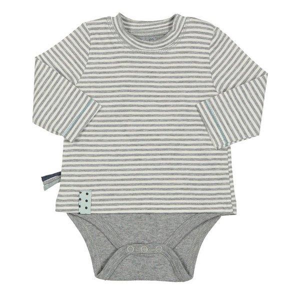 Image of Langarm-bodyshirt Unisex Taubengrau 18-24M