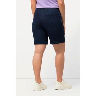 Ulla Popken  Bermuda en jean Mandy, coupe 5 poches et taille confortable 