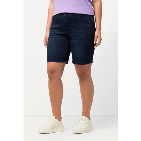 Ulla Popken  Bermuda en jean Mandy, coupe 5 poches et taille confortable 