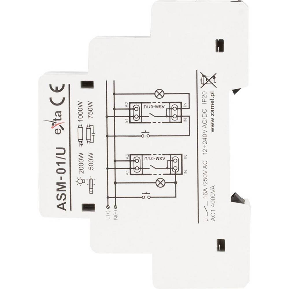 Zamel  Relè temporizzatore luci scale Guida DIN 12 V, 24 V, 230 V 