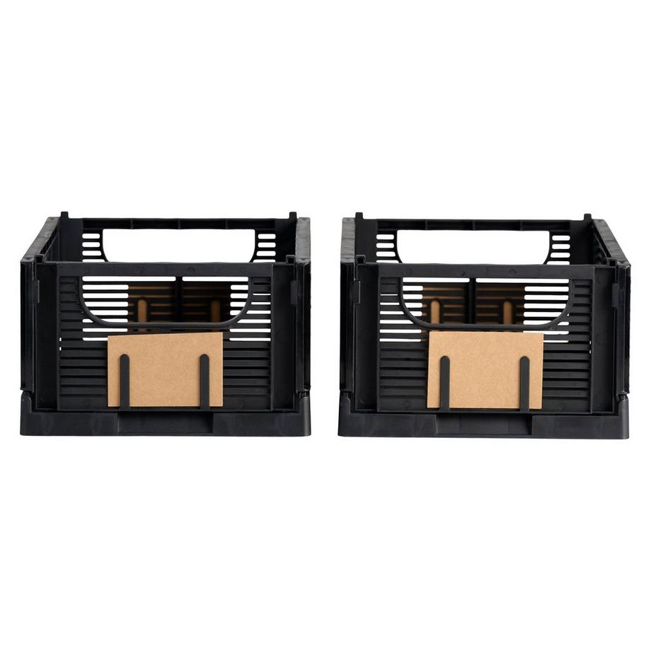 SCHOU Boîte de rangement DELUXE pliable, plastique recyclé, M pour 2  