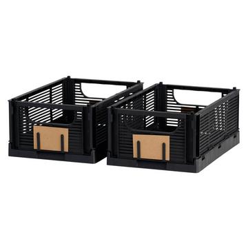 Aufbewahrungsbox DELUXE faltbar, recycled Plastic, M 2er Pack
