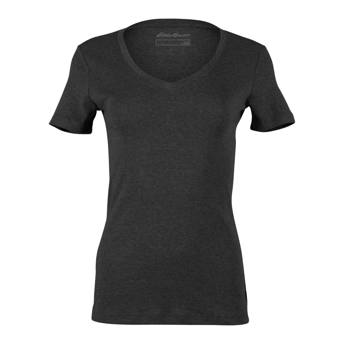 Image of Favorite Tshirt Vausschnitt Kurzärmlig Damen Schwarz XS