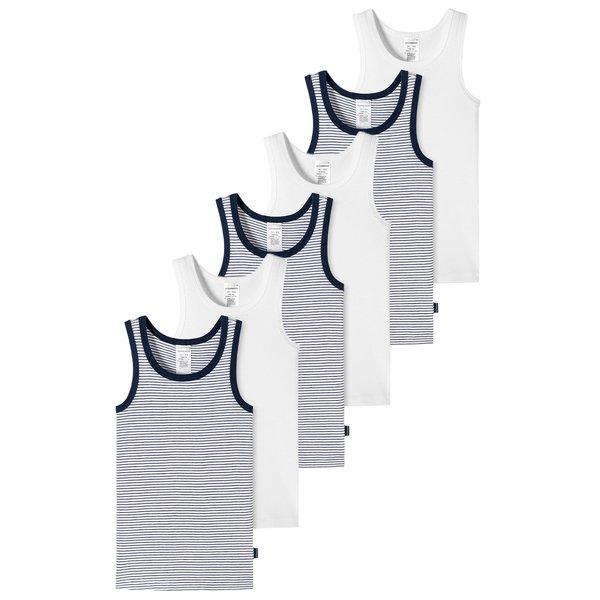 Image of 6er Pack Kids Boys Feinripp Organic Cotton - Unterhemd Jungen Multicolor 98