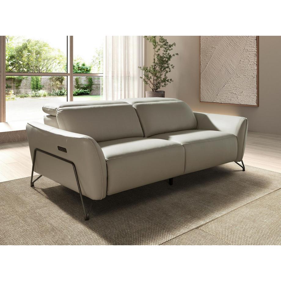 ANGEL CERDA 3-sitziges relaxsofa in leder sand  