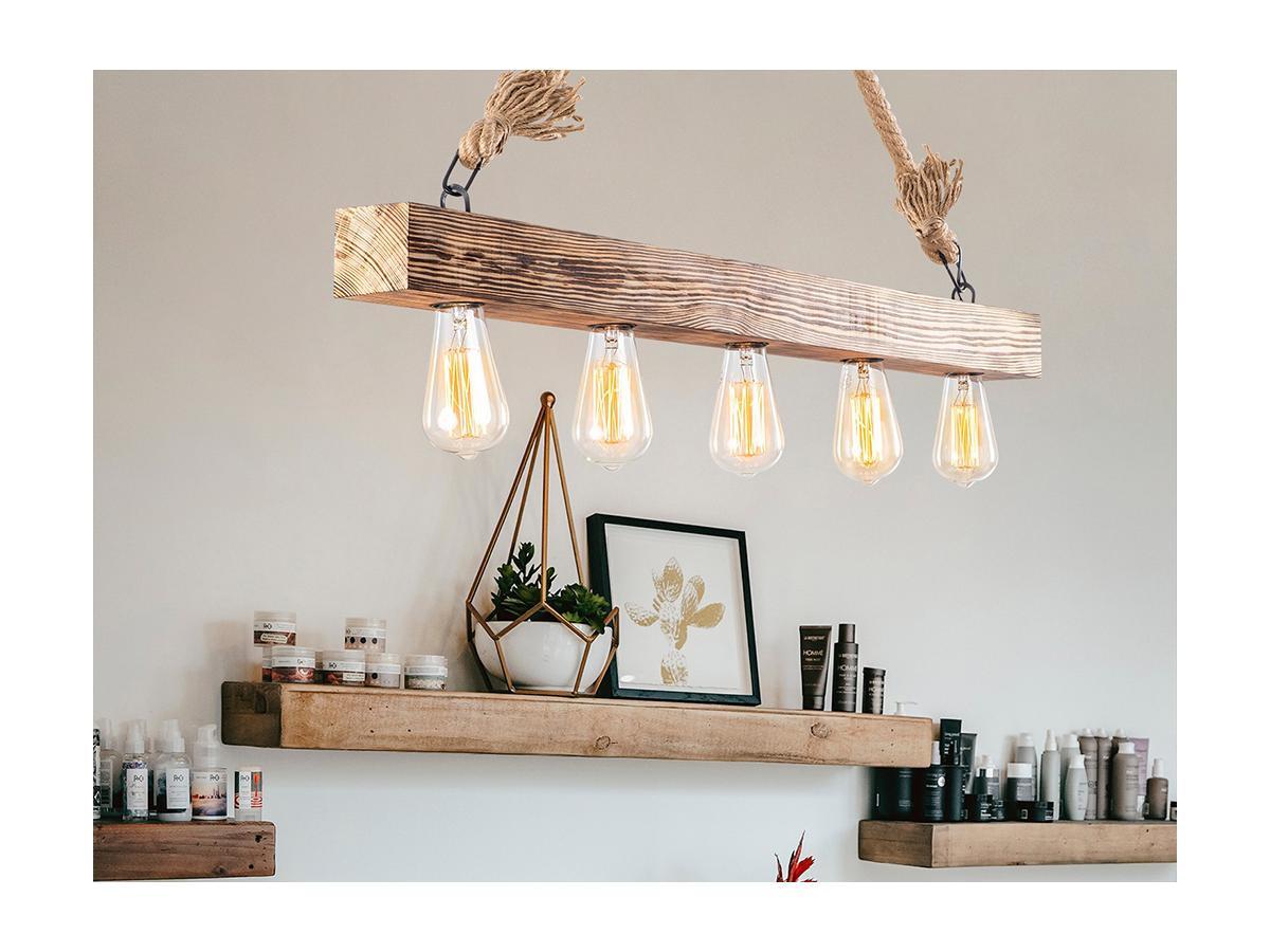 OZAIA Deckenleuchte EREBOS Holz 100 Naturfarben  