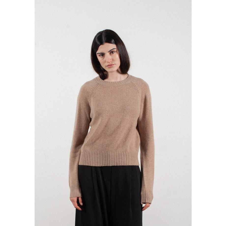 Pull femme col rond en cachemire manches raglan 4 fils - MILA 3