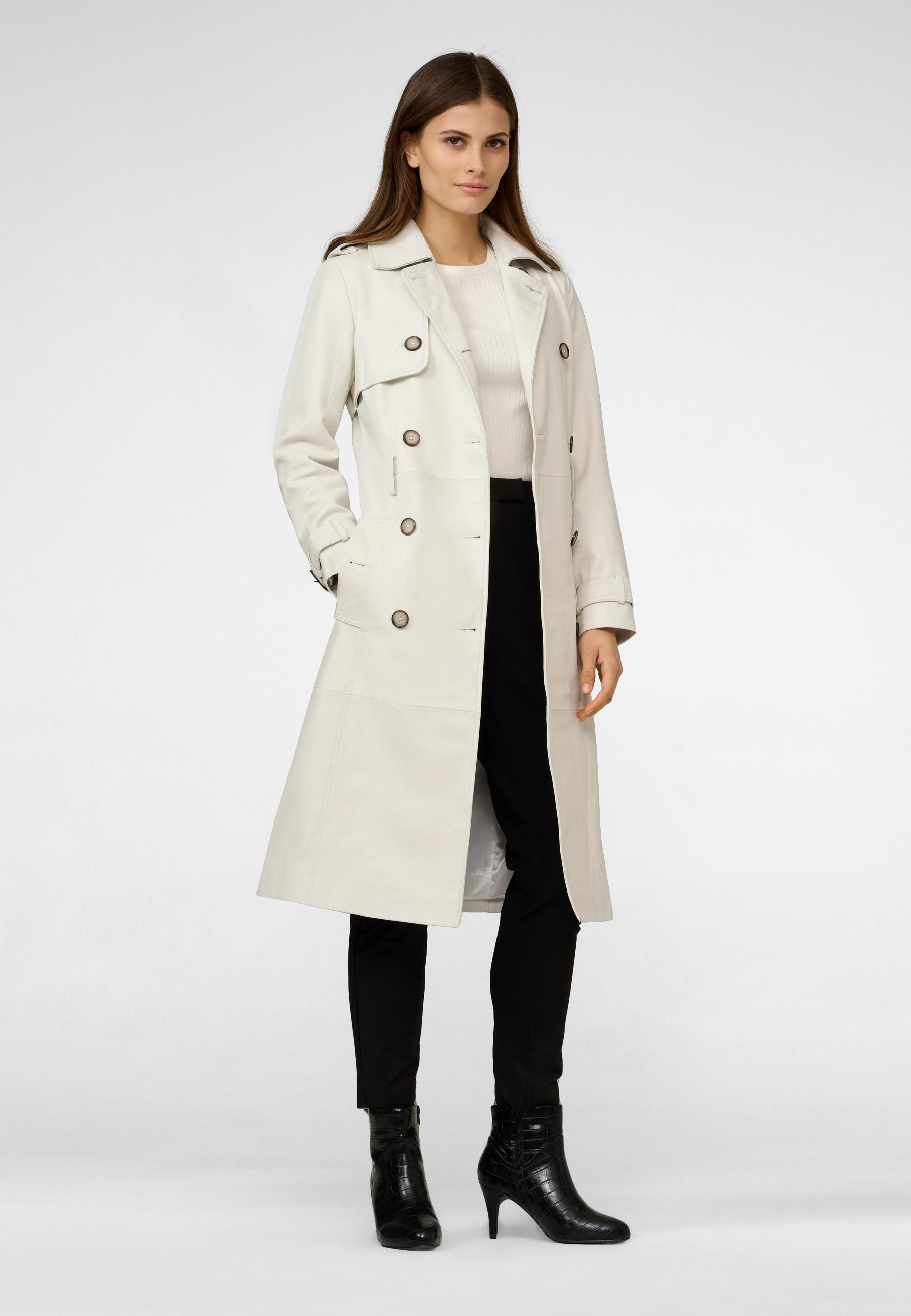 RICANO  Cappotto in pelle per donna Gloria, trench avec col revers 