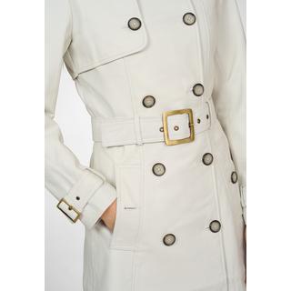 RICANO  Cappotto in pelle per donna Gloria, trench avec col revers 