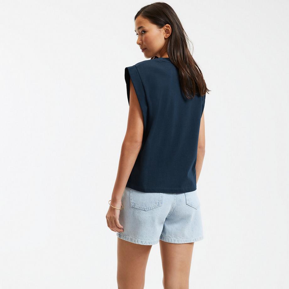 La Redoute Collections Ärmelloses Rundhals-Top  