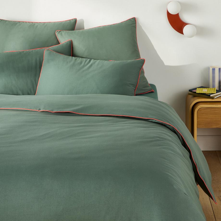 Housse de couette unie en coton