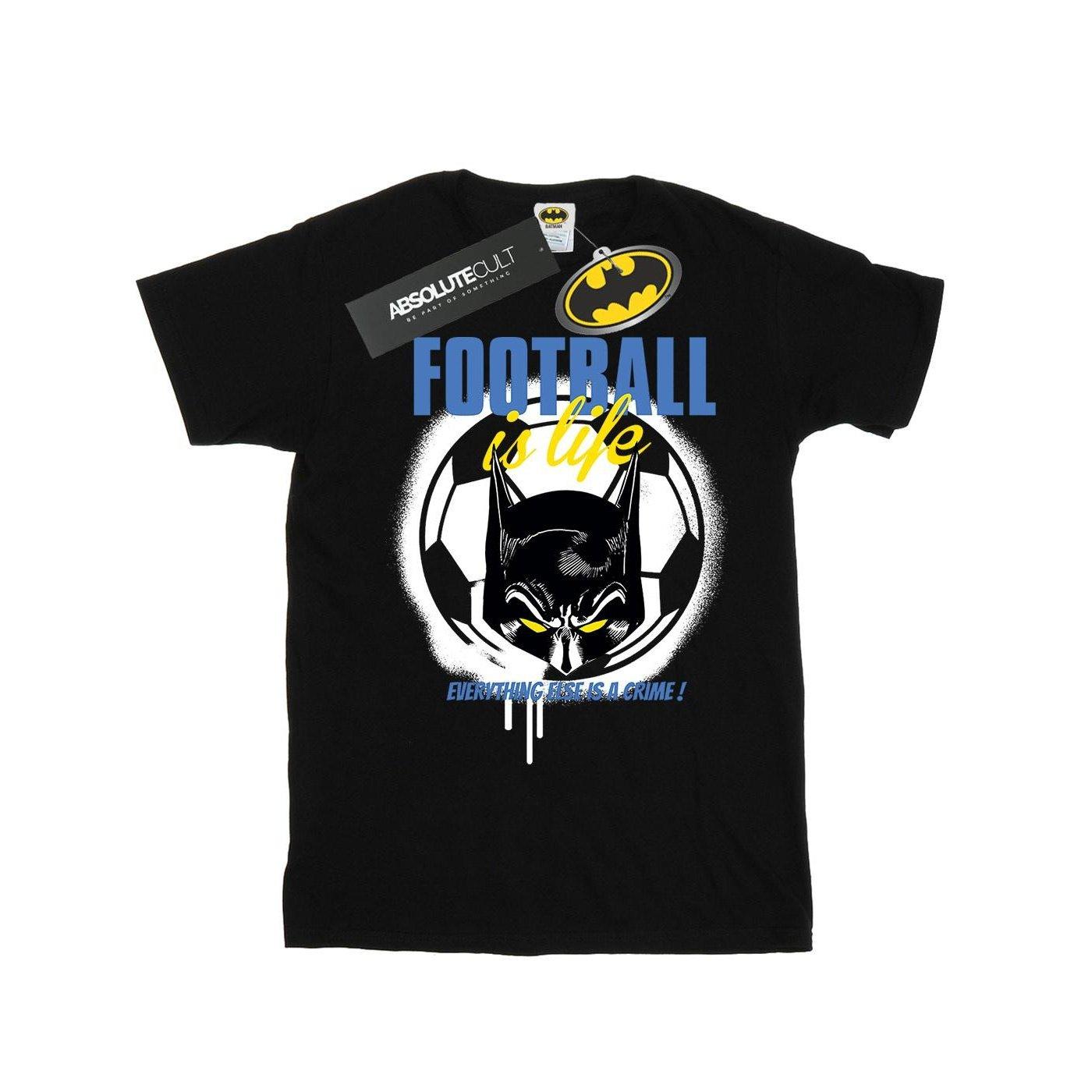 Image of Batman Football Is Life Tshirt Damen Schwarz XL