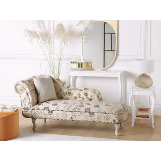 Beliani Chaise longue versione sinistra en Poliestere Glamour NIMES  