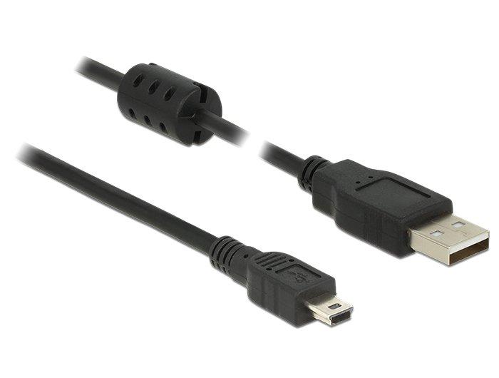 Image of 0.5m, USB 2.0-A/USB 2.0 Mini-B USB Kabel 0,5 m USB A Mini-USB B Schwarz