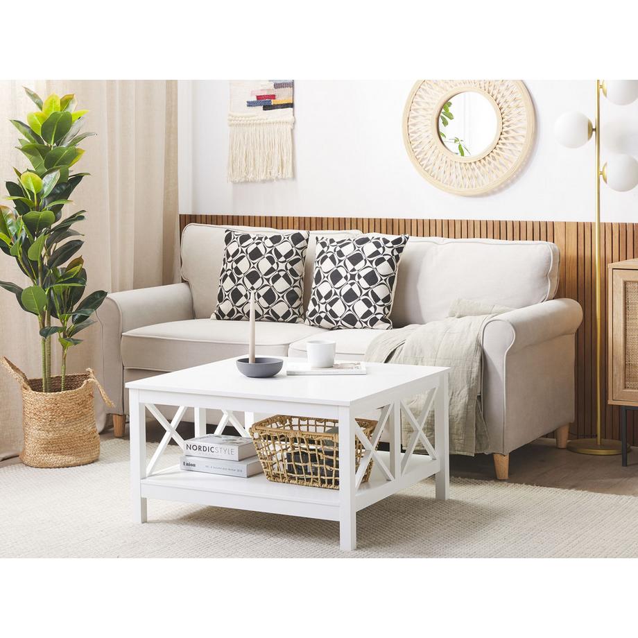 Beliani Couchtisch aus MDF-Platte Landhausstil LOTTA  