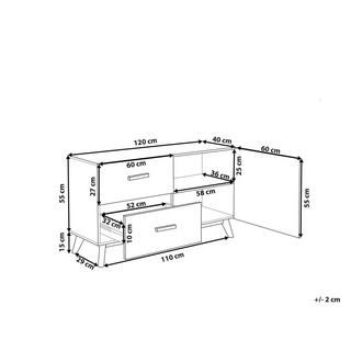 Beliani Commode en MDF Traditionnel FILI  