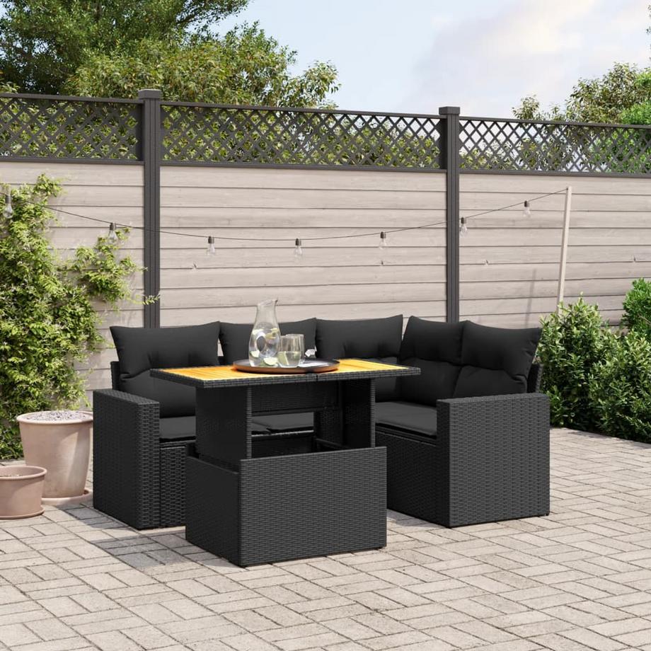 VidaXL Ensemble de canapés de jardin rotin synthétique  
