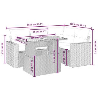 VidaXL Garten sofagarnitur poly-rattan  