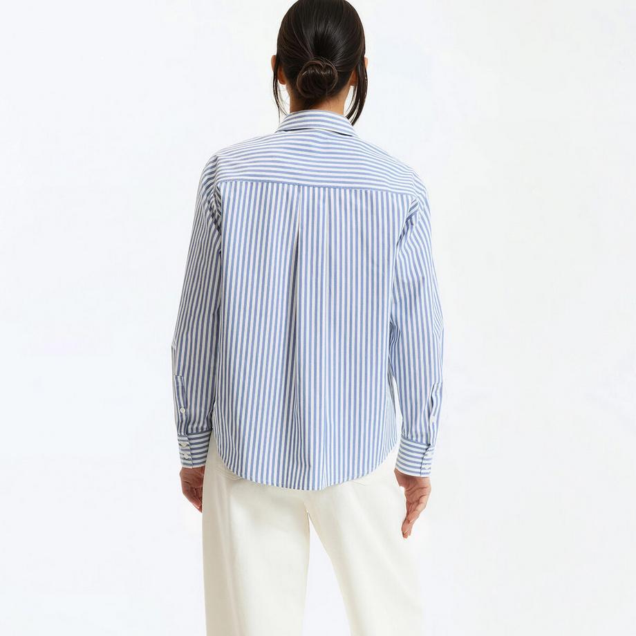 La Redoute Collections Gestreiftes Baumwollhemd  