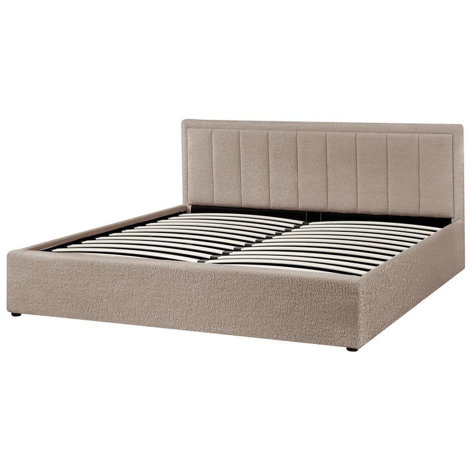 Beliani Letto contenitore en Bouclé  MONTLAUR  